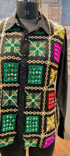 Black Phulkari Hand-Embroidered Shirt