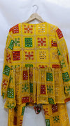 Yellow Phulkari Embroidered Co-ord Set